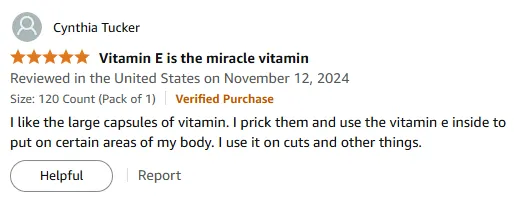 Vitamin E Oil Capsules for DIY Skincare & Wound Care