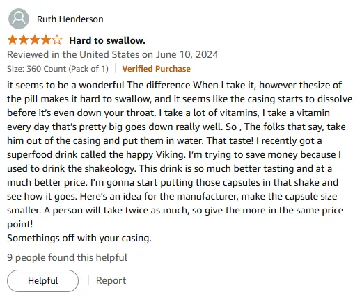 Vitamin A Capsules Review: Dissolving Issues & Size Concerns