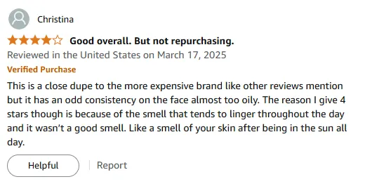 Vitamin C Serum Dupe Review: Oily Texture & Lingering Smell