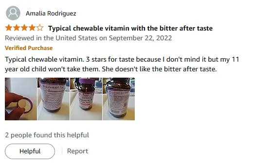 Chewable Vitamin B: Bitter Aftertaste Kids Reject - Honest Review