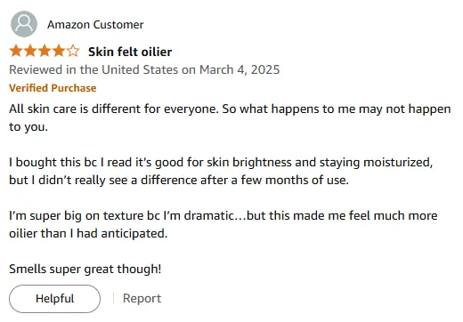 Vitamin C Serum Review: Brightness & Oiliness Insights